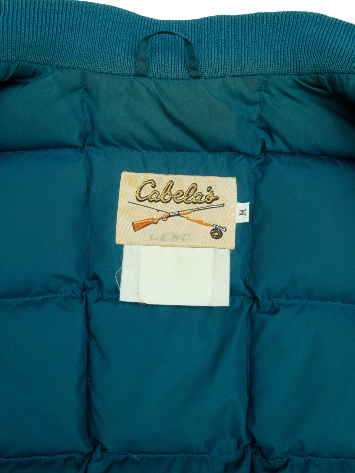 80's Cabela's Premier Goose Down Western Vest - Teal (M)