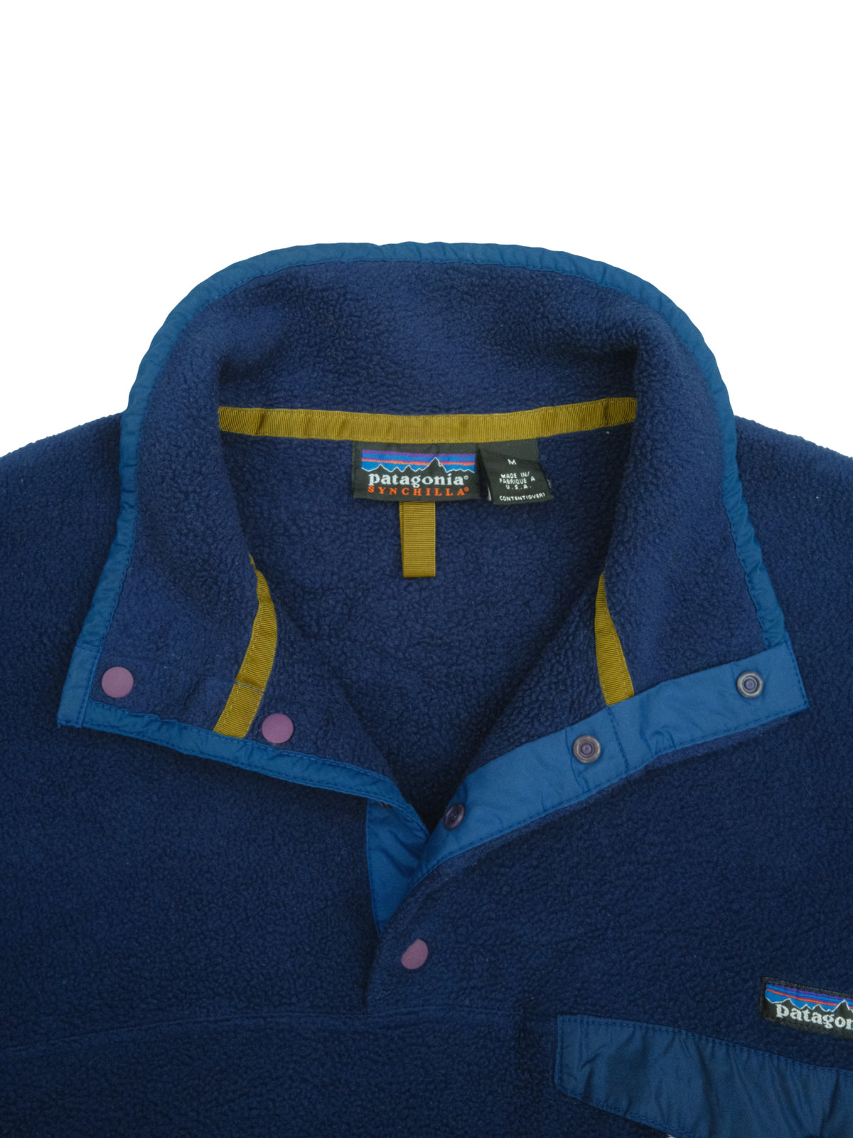 1998 Patagonia Synchilla Snap-T Fleece - Classic Navy/Velvet (L)