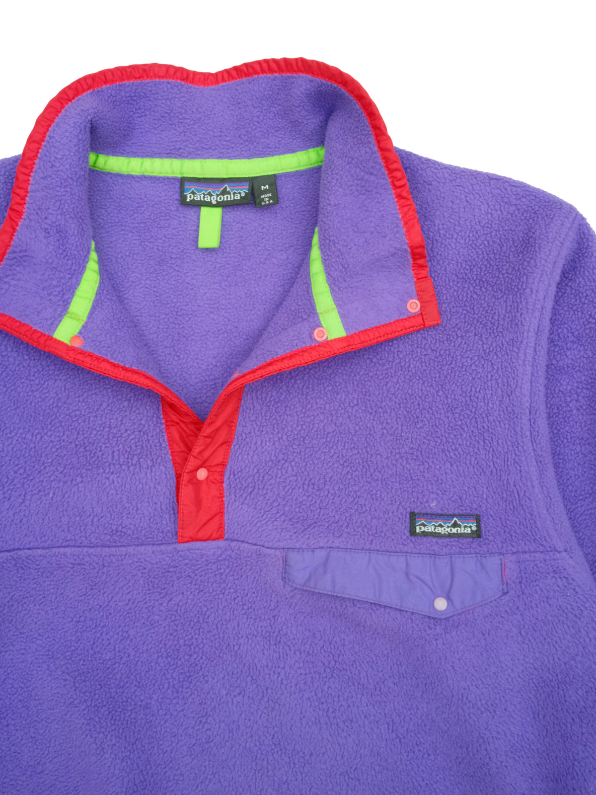 1995 Patagonia Synchilla Snap-T - Amethyst/Cardinal (M)