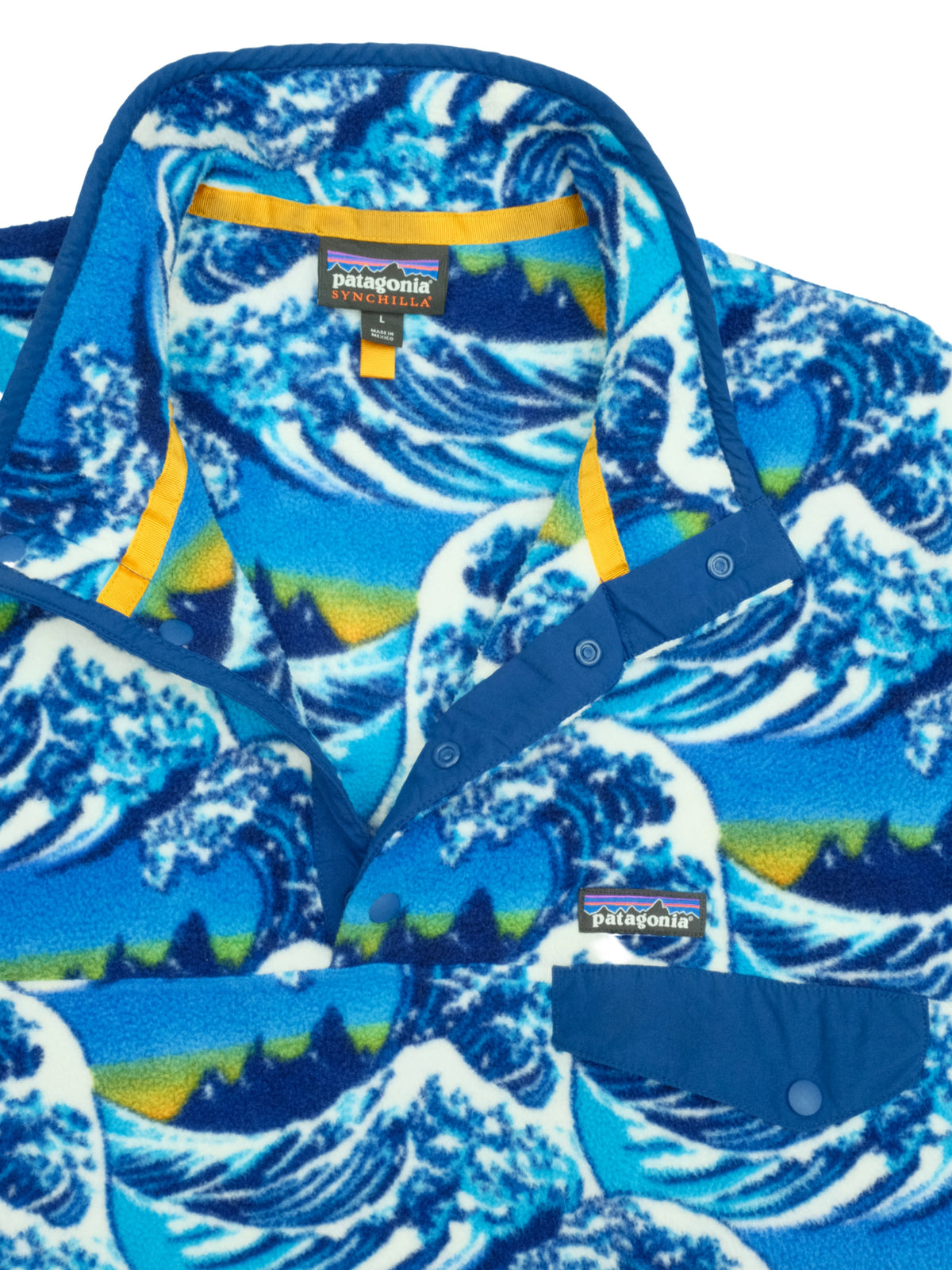 2016 Patagonia Synchilla Snap-T - Fitz Roy Hokusai Wave (L)