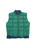 90's Eddie Bauer Reversible Goose Down Western Vest - Forest/Navy (L)