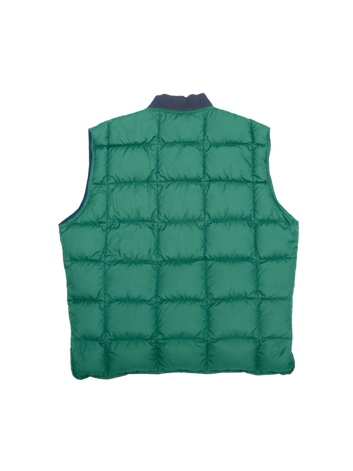 90's Eddie Bauer Reversible Goose Down Western Vest - Forest/Navy (L)